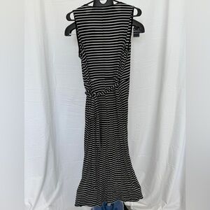 GAP brand, small size black and white striped wrap dress